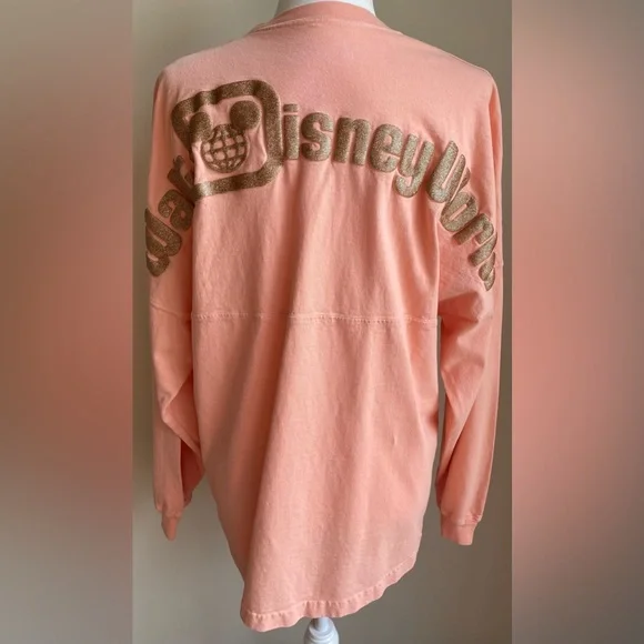 Disney Parks Walt Disney World Spirit Jersey Rose Gold with Gold Glitter - Picture 3 of 11